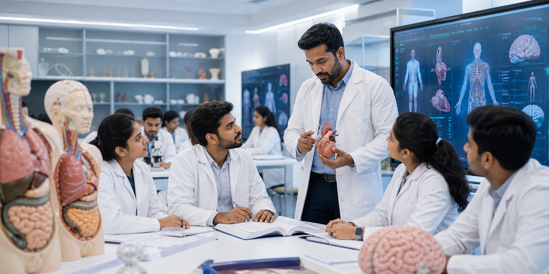 Medical students and healthcare education equipment
